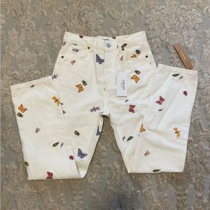 Reformation Cynthia Ladybug High Rise Straight Jean
